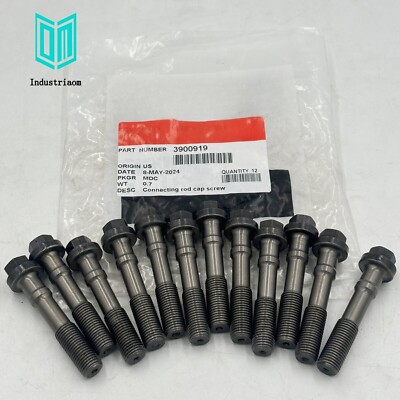 12x Connecting Rod Bolts 3900919 Fit For Dodge 5.9L Cummins 1989-2002
