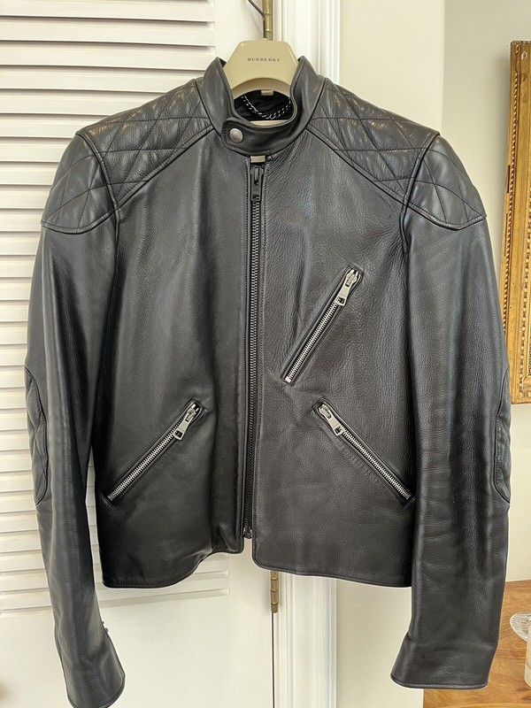 Burberry brit Mens leather riders jacket size midium