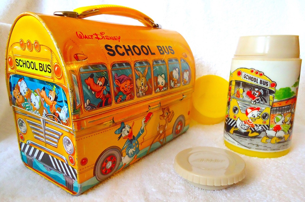 Walt Disney School Bus ランチボックス 水筒セット Vintage Walt