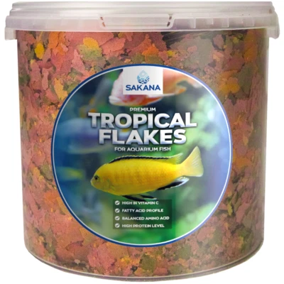 Sakana Premium Tropical Fish Flakes Protein Rich Balanced Aquarium Fish Food