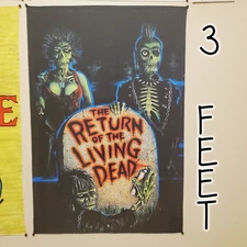 Return of the Living Dead 2x3 foot tapestry - VHS horror movie banner wall flag
