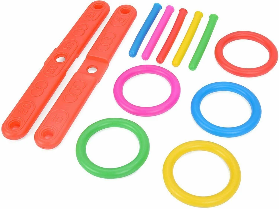 New Toyrific Quoits Set Garden Games Ring Toss Hoopla Outdoor Fun Activity Game - Image 4 of 4