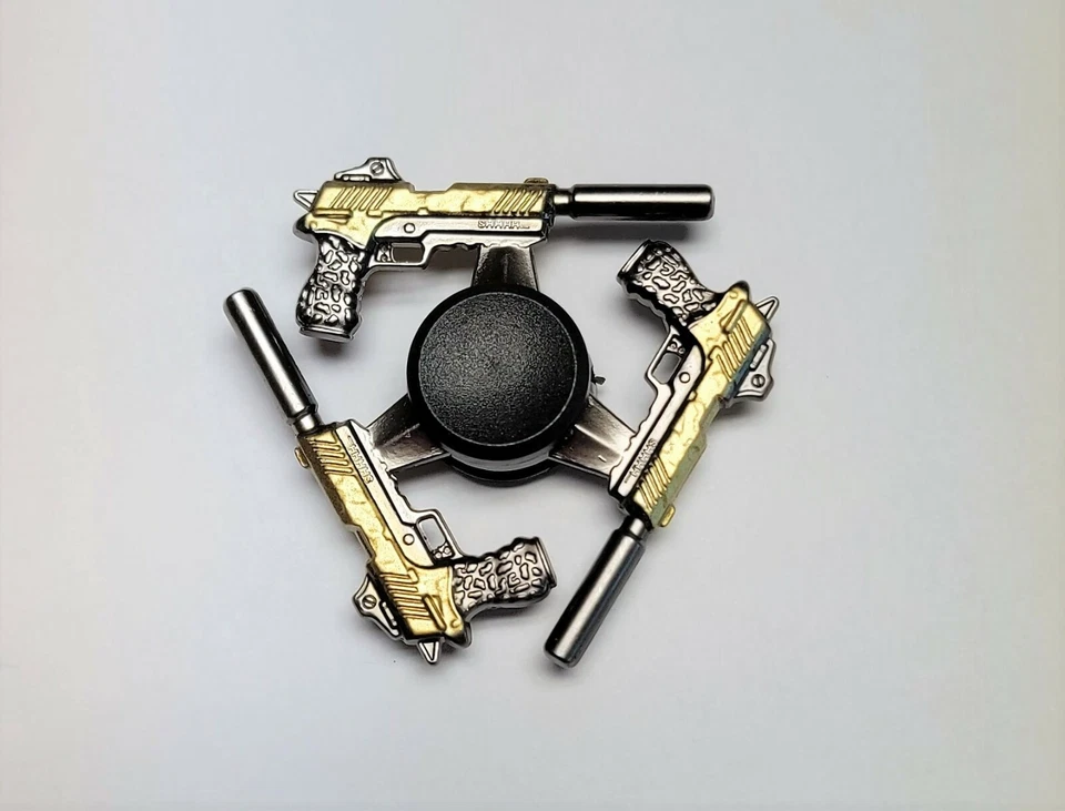 Pistola de Metal Fidget Spinner Combate Militar Marina Rifle Soldado Pistola Tirador de Guerra Foto 3 de 4