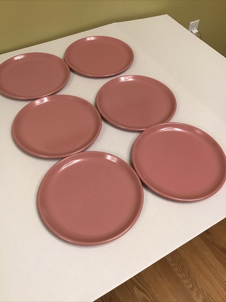 UPware Pink Floral Melamine Salad Plates - Set Of 6, 9 Inch, BPA-Free & Dishwasher Safe