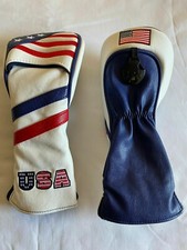 NEW USA American Flag Premium Fairway Metal Head Cover