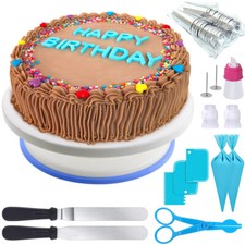 Uten Tortenteller 360&ordm; Drehbare Tortenplatte Kuchen St&auml;nder Set Backset 62 Teile
