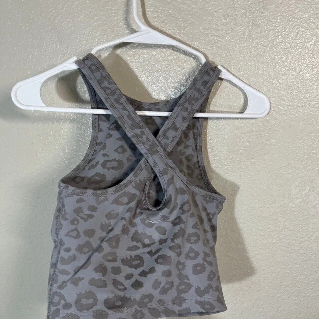 beyond-yoga strappy animal print gym workout tank-bra