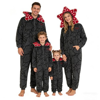 Stranger Things Demogorgon-Pyjama aus Baumwolle warm Lounge-Wear Nachtwäsche Neu