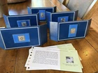 Lot Of 5 Franklin Mint Silver World’s Greatest Stamps Vintage 70’s MINT
