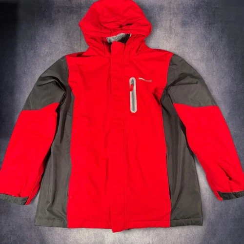 Swiss Tech Red and Black Hooded Winter Jacket - product listing photo