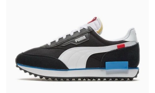 Puma Mens Future Rider Play On Black /Blue Ibiza Sneakers Size 8