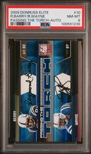 2009 DONRUSS ELITE PASSING THE TORCH #10 RAYMOND BARRY/REGGIE WAYNE 12/25 PSA 8