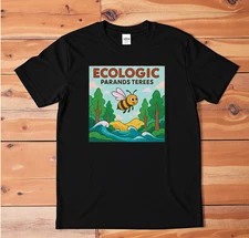 Eco Bee T-Shirt Save The Bees Plant Trees Clean Seas Nature Graphic Earth Day Te
