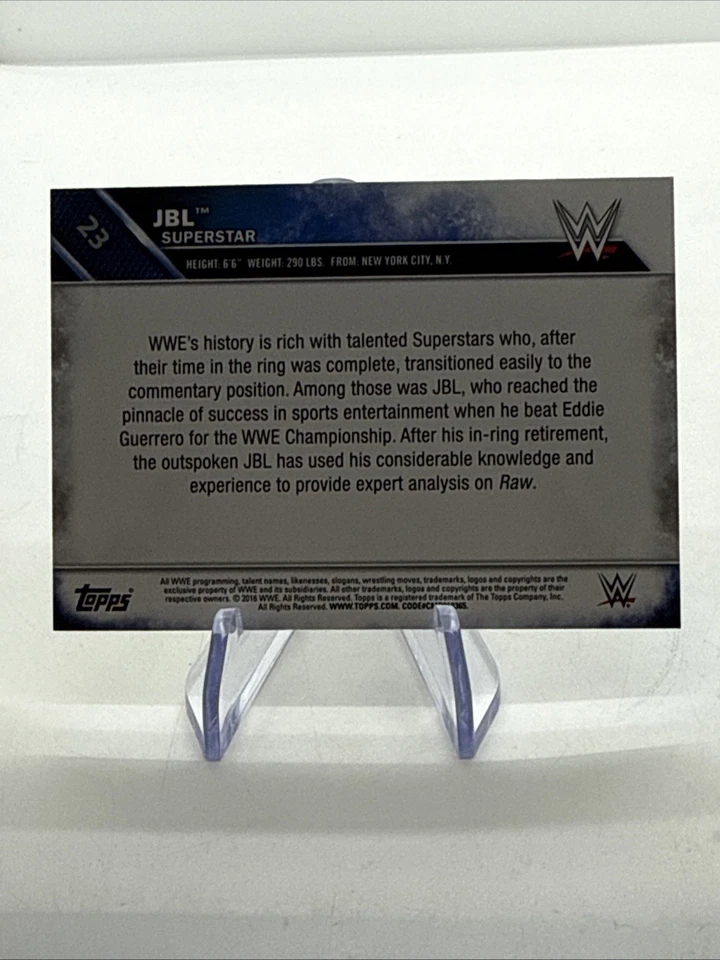 2016 Topps WWE - John "Bradshaw" Layfield #23 - Image 2 of 2