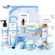 Gifts for Women, Spa Gifts Basket for Women, 12Pcs Ocean Bath and Body Gifts Set