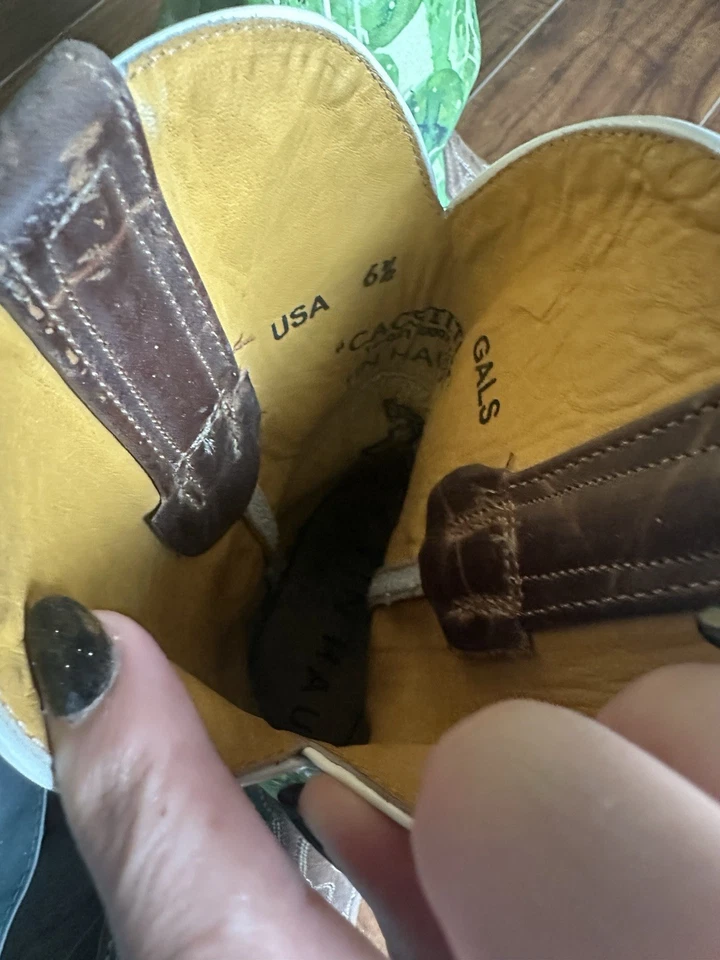 Botas de Vaquero Mujer Tin Haul Cactus Verde Y Marrón Bordado Cactus Talla 6.5 Foto 4 de 4