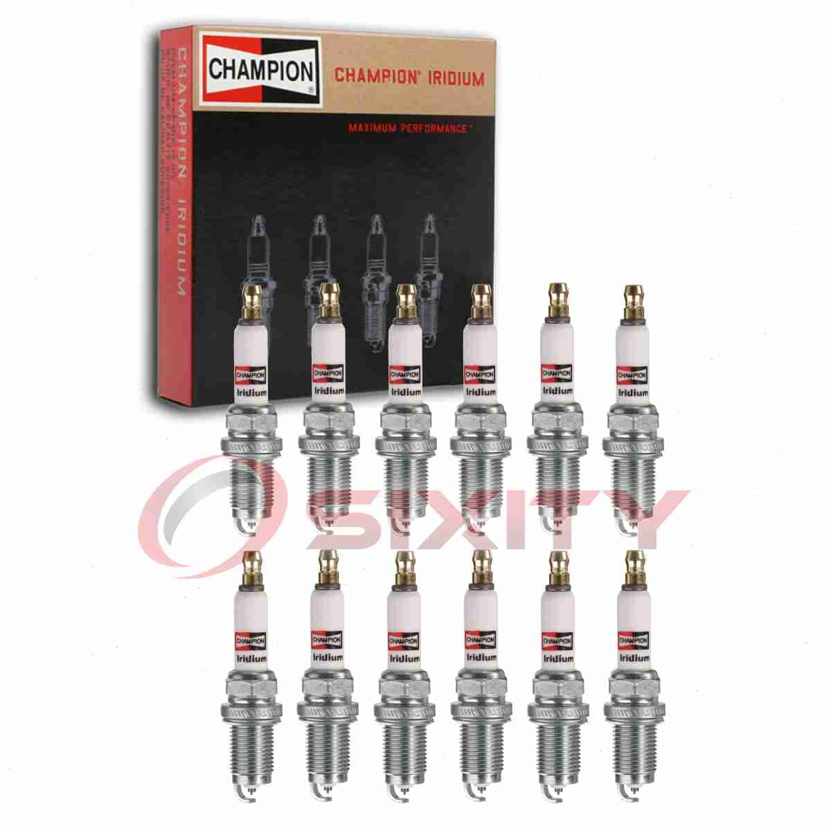 12 pc Champion Iridium Spark Plugs for 2004-2017 Bentley Continental 6.0L md