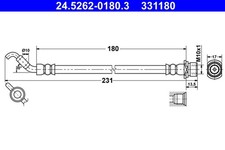 ATE 2x Bremsschlauch 24.5262-0180.3/2x für TOYOTA AURIS VERSO VAN Dual VVTi CAT