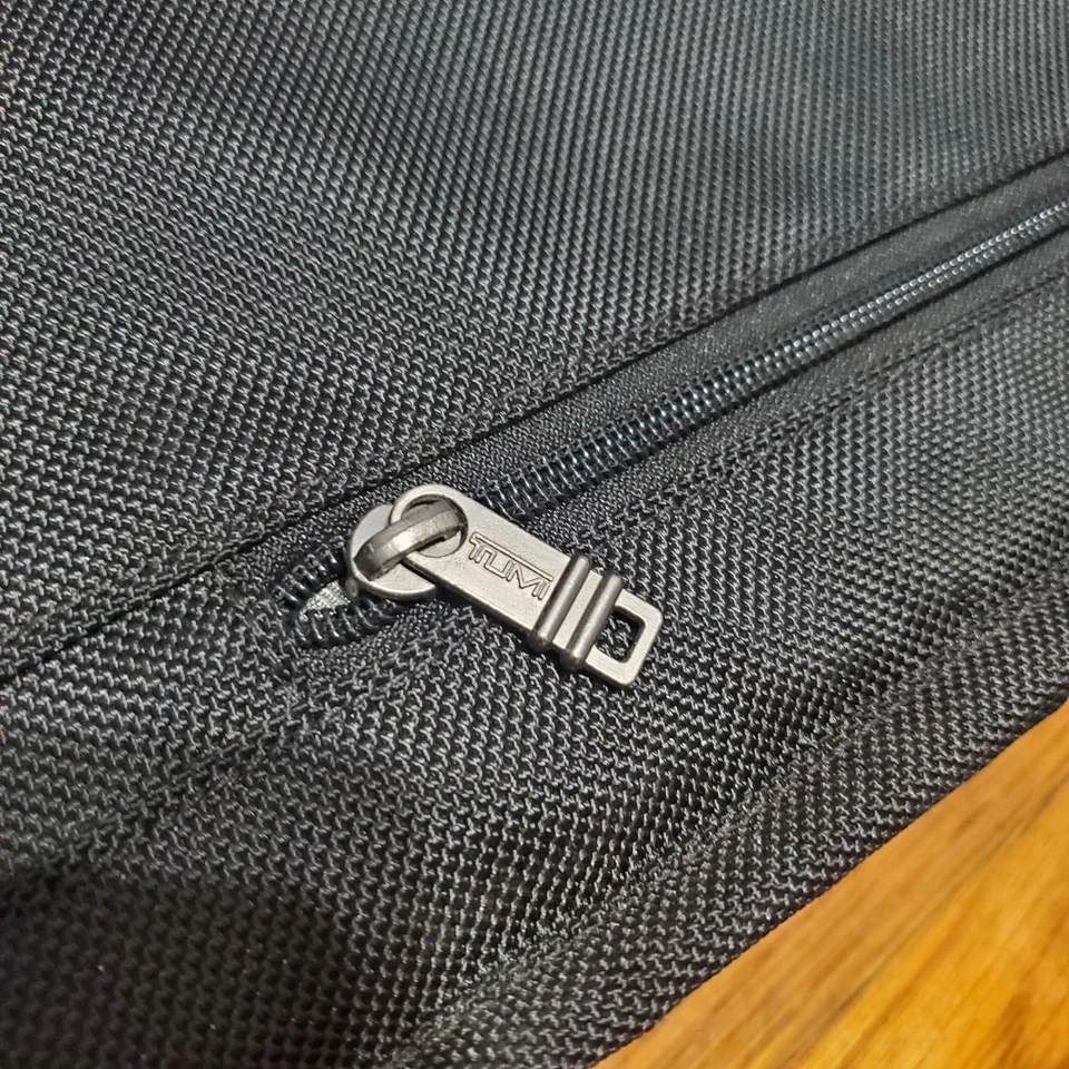 TUMI Slim Brief Laptop Bag Black Ballistic Nylon Business Travel Organizer Work - Image 3 of 4