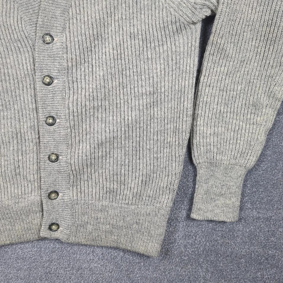 VTG 50s Pringle Brooks Brothers Cardigan Sz 38 Gray Shetland Wool Rare Scotland - Image 3 of 4