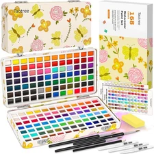 Taotree Watercolor Paint Set 168 Colors, Art Supplies Watercolors Kit Travel Wat