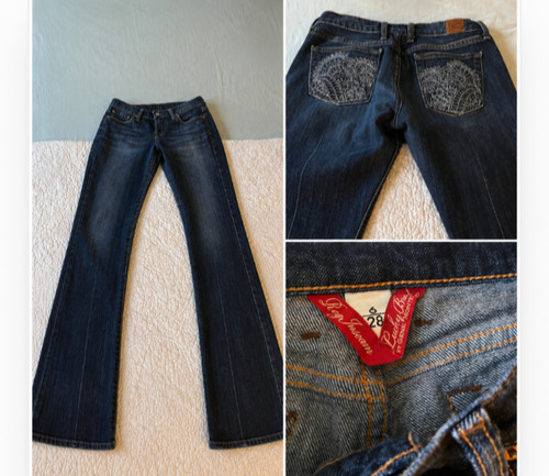 LUCKY BRAND HENNA SWEET N LOW Low Rise Dark Wash Bootcut Jeans 6/28