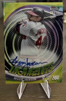 2025 Topps Finest - Reggie Jackson Angels /10 Finest Moments Auto #FMA-RJ 