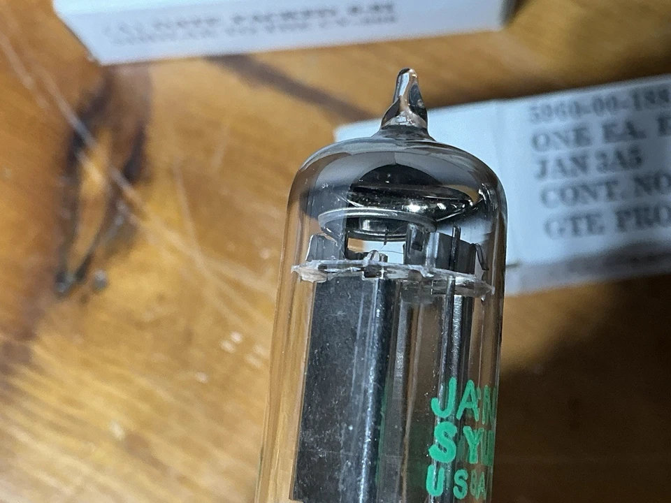 10 NOS JAN-3A5 SYLVANIA Electron Vacuum Tube Black Plate 1981 Date Match & BOXES - Image 4 of 4