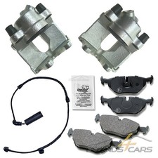 ATEC SATZ BREMSBELÄGE +WARNKONTAKT + BREMSSATTEL VORNE FÜR BMW 3-ER E46