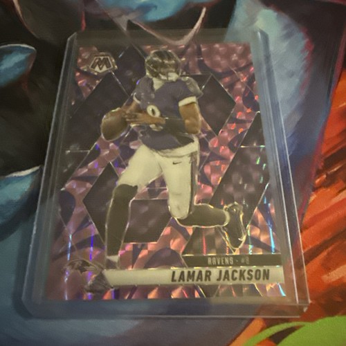 2025 Panini Mosaic Lamar Jackson Reactive Purple Baltimore Ravens Color Match #3