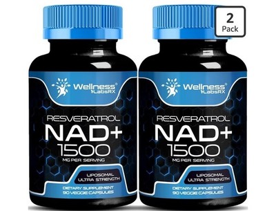 2 X WELLNESS LABSRX Liposomal NAD Supplement, 1500mg - USA Made, NAD Resveratrol