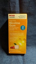 CVS Sugar Free Nicotine Gum 2mg Coated Fruit Flavor 20 Pieces Exp. 05/25