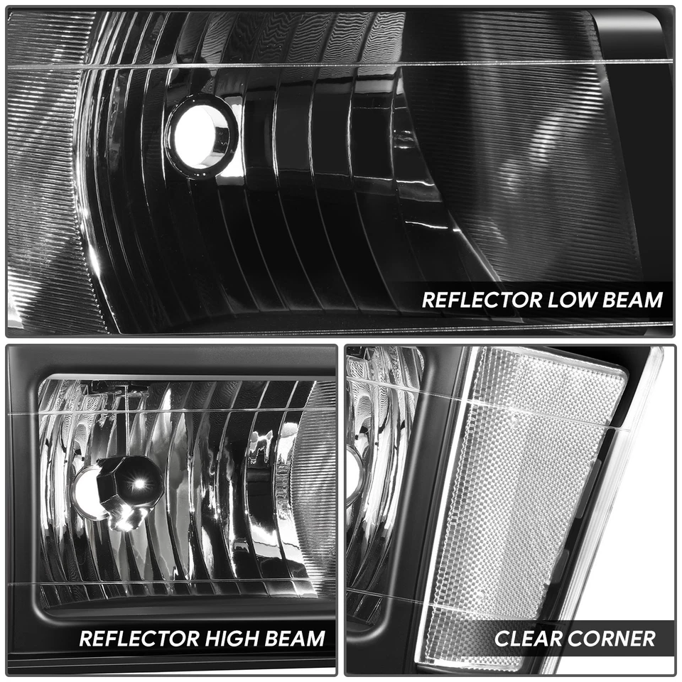 Faros esquineros transparentes carcasa negra para Chevy Colorado GMC Canyon 04-12 Foto 3 de 4