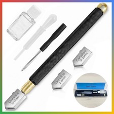 Glass Cutter 2mm-20mm, Glass Cutting Tool with Glass Oil  3 Carbide Heads