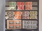 Nigeria KGVI 1938-51 9 MM Blocks of 4 inc 5/- + 2/6 Corner Blocks SG 49-59