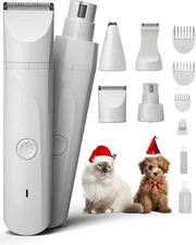 Dog Cat Pet Grooming Kit Rechargeable Cordless Electric Hair Clipper Trimmer Set