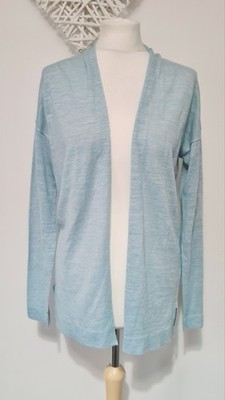 Langer leichter Strickcardigan Damen Next hellblau Leinenmischung Größe 8