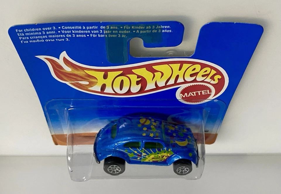1:64 HOT WHEELS VW BUG MOD BOD 3/4 1996 MALAYSIA METAL/METAL HTF MINT ON CARD - Image 4 of 4