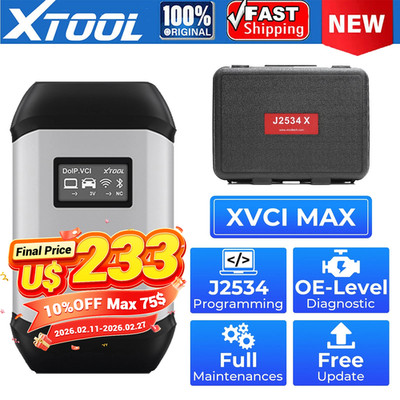XTOOL XVCI MAX J2534 Programming OBD2 Scanner Auto Diagnostic ECU Coding Tool