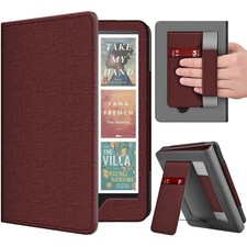 Stand Case for Kindle Paperwhite 12th / Kindle Colorsoft 2024, Dark Red