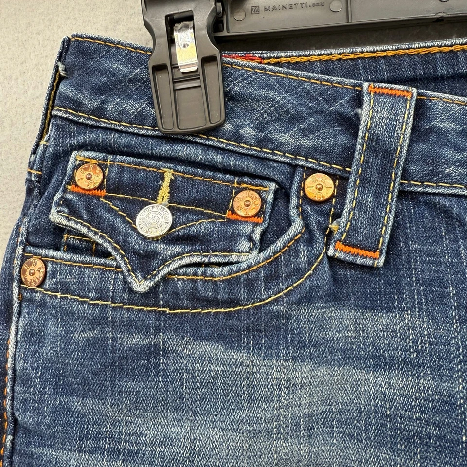 Bermudas True Religion para mujer con puños 28 azules Sophie verano mamá 104433 OM Foto 2 de 4