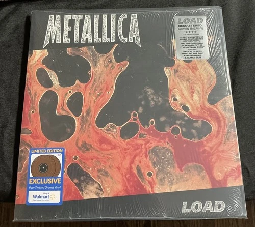 Metallica LOAD 2 LP POOR TWISTED ORANGE VINYL🚨WALMART EXCLUSIVE🚨OPEN Unplayed