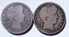 Barber Half Dollar Set 1906 & 1909-D Silver  circulated￼