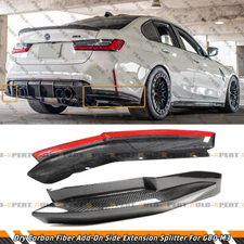 Dry Carbon Fiber Rear Bumper Corner Splitter Extension Spat For 21-26 BMW G80 M3