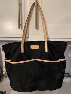 Kate Spade Nylon Negro Bolsa De Pañales Rosa Brillante dentro | eBay