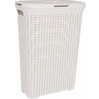 Curver WäSchekorb 60L Rattan WäSchebox WäScheköRbe WäSchesammler Creme