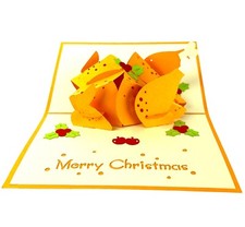 BC Worldwide Ltd handmade 3D pop up Xmas card Merry Christmas turkey holly gift