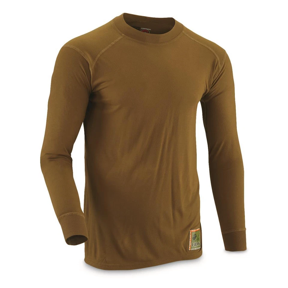 GENUINE ISSUE US Military Flame Resistant (FROG) Thermal Undershirt 1 - 3 Pk, Coyote, Sand, XL