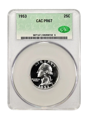 1953 PR67 Washington Quarter CACG