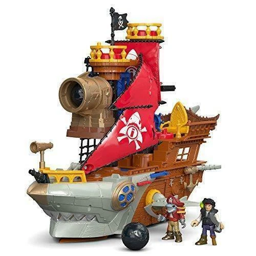 Fisher-Price DHH61 Imaginext Shark Bite Pirate Ship Brand New!